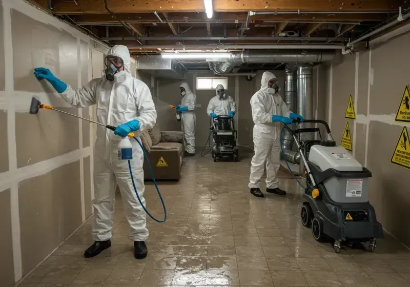 Basement Moisture Removal and Structural Drying process in Shenandoah Farms, VA